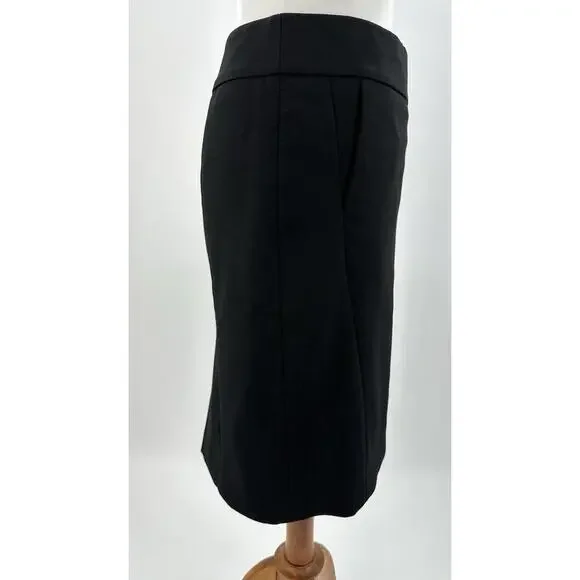 Ann Taylor LOFT Black Pencil Skirt Size 0 Career Work Office Professional - Picture 3 of 8